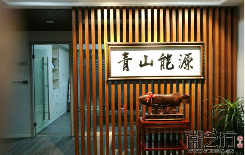 一幅激人奮進(jìn)的鐵畫作品——常州青山能源辦公室壁畫定制案例