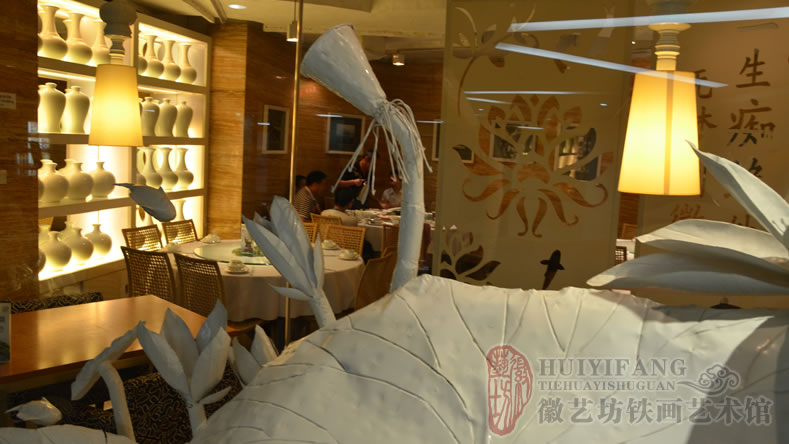 2017.1.5深圳皖廚飯店鐵畫定制案例14