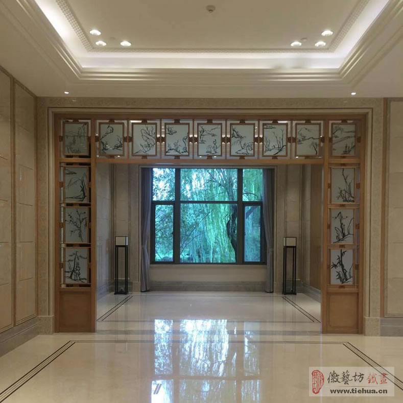 2017.1.5酒店室內(nèi)裝飾鐵畫案例匯總26