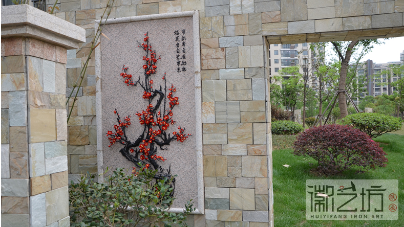 2017.2.14匯成名郡小區(qū)園林景觀裝飾鐵畫定制案例4