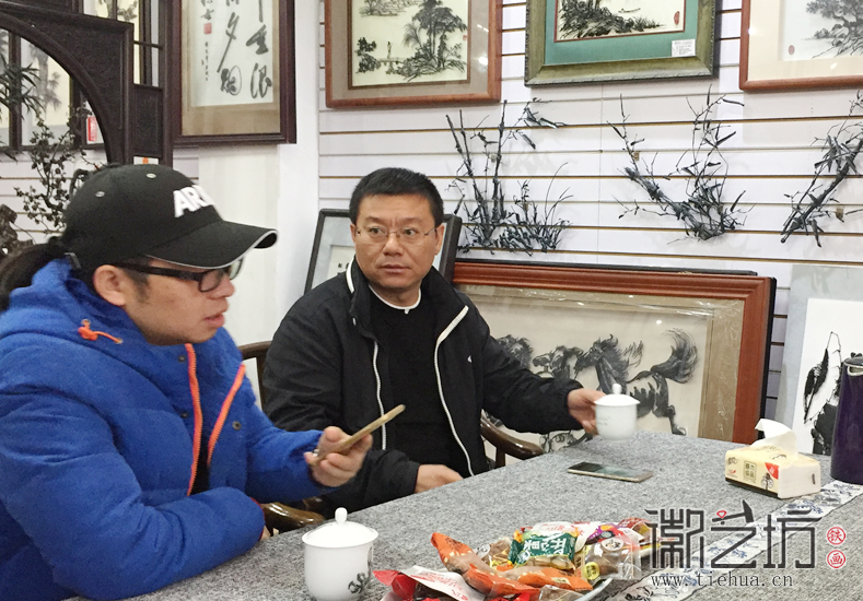 2017.12.28創(chuàng)品會張總一行考察徽藝坊 (1)