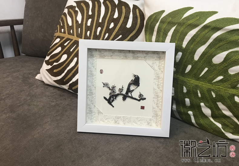 喜上眉梢鐵畫擺件場景圖5