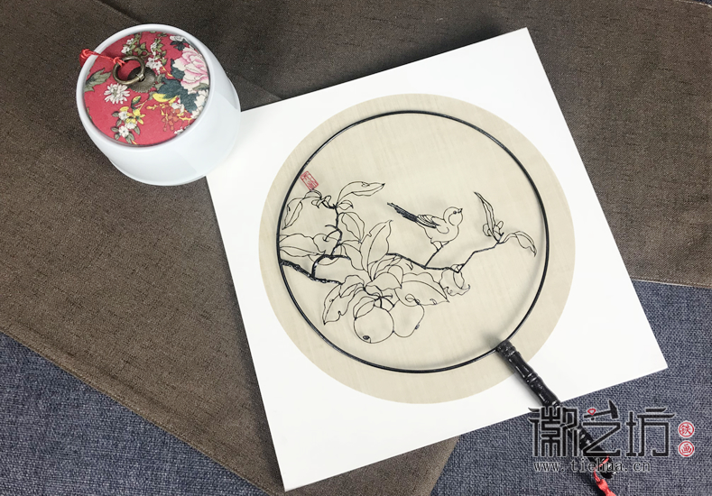 徽藝坊鐵畫團扇系列&mdash;&mdash;秋知語1