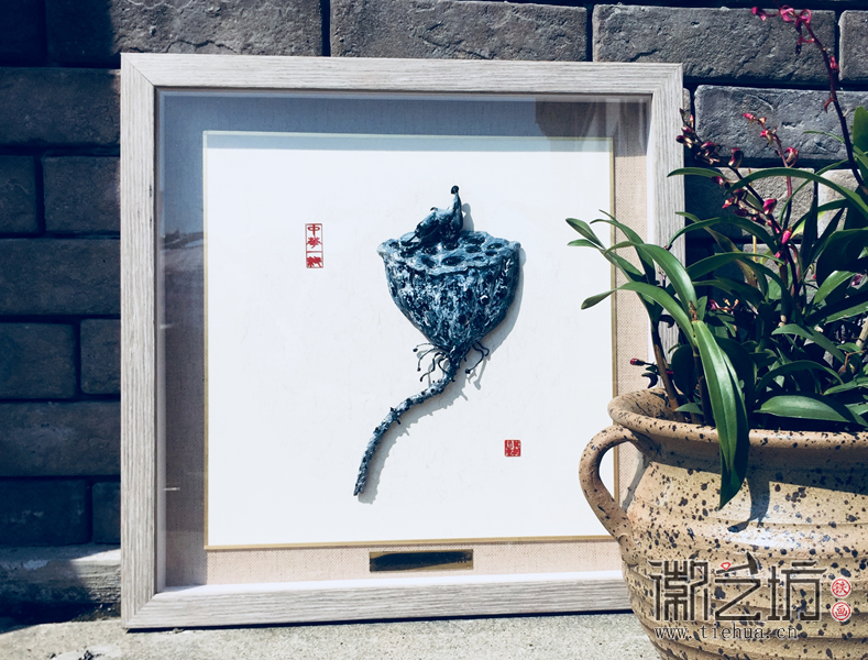徽藝坊鐵畫(huà)創(chuàng)意定制禮品《蓮境如斯》 (6)