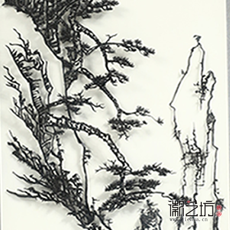 楊勇作品《黃海松石圖》細(xì)節(jié)1