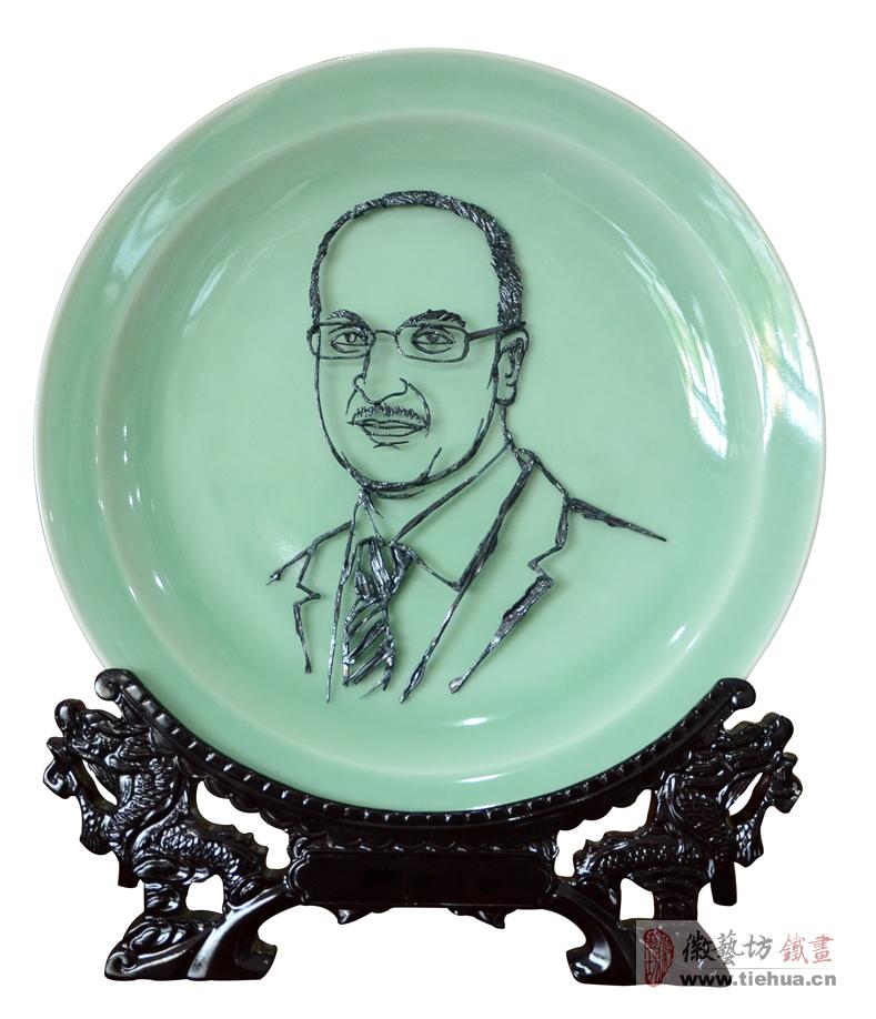 中國(guó)特色禮品人物像鐵畫