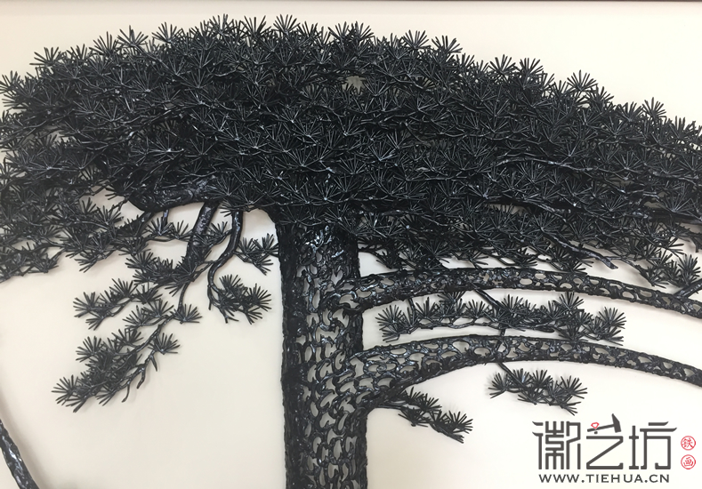 2017.6.16徽藝坊鎮(zhèn)店之寶迎客松鐵畫