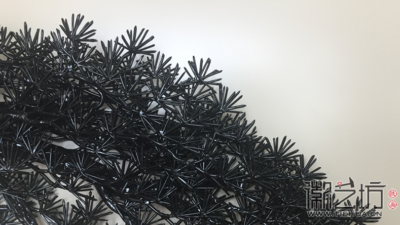 2017.6.16徽藝坊鎮(zhèn)店之寶迎客松鐵畫屏風(fēng)細(xì)節(jié)圖6