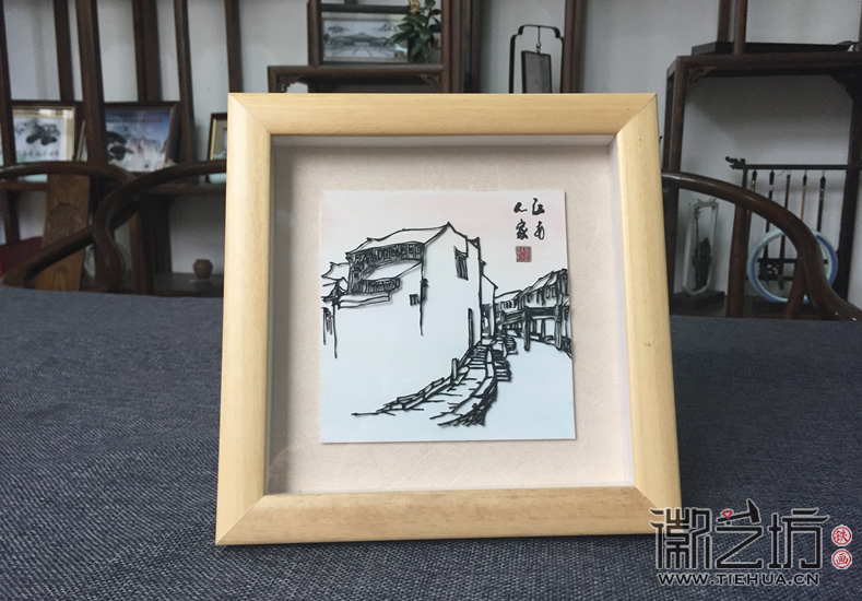 松木風(fēng)徽派鐵畫小品擺臺 (3)