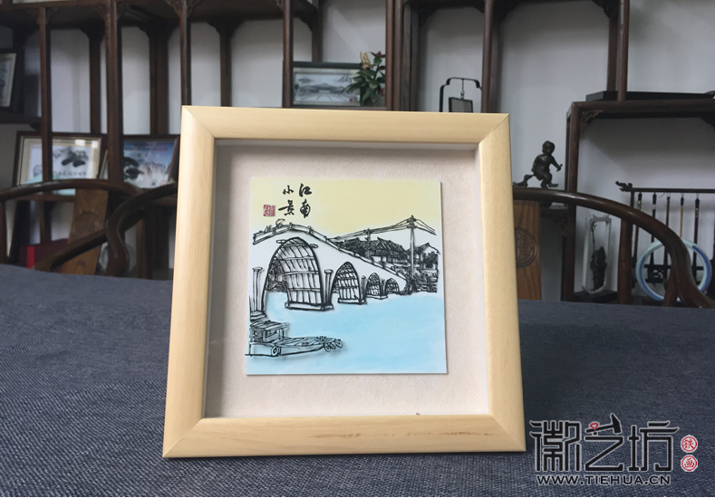 松木風(fēng)徽派鐵畫小品擺臺(4)