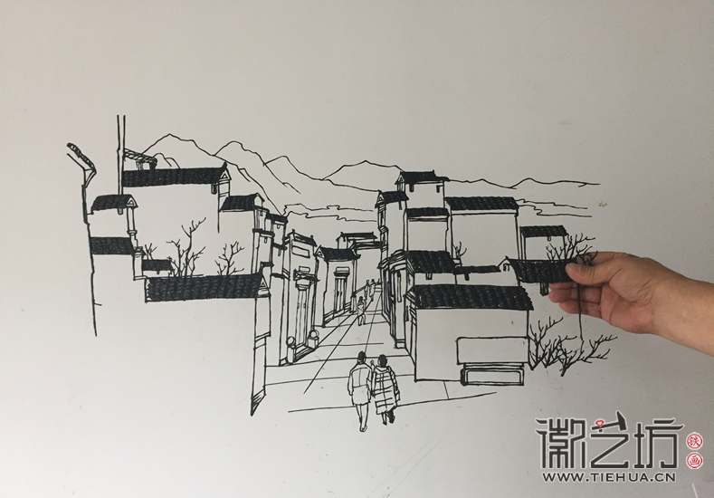 鐵畫六尺巷安裝前做比對調整