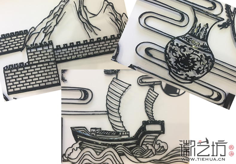 南京鼓樓實(shí)驗(yàn)中學(xué)校園文化墻鐵畫《穿越五千年》細(xì)節(jié)圖2