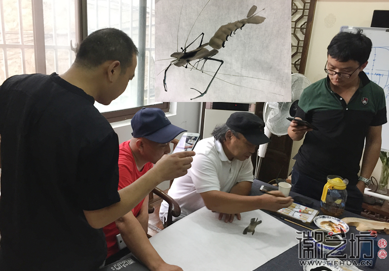 謝克謙老師給學(xué)員演示如何畫蝦 (1)