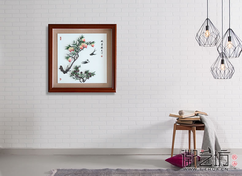 送老師禮品鐵畫《桃李滿天下》場(chǎng)景圖