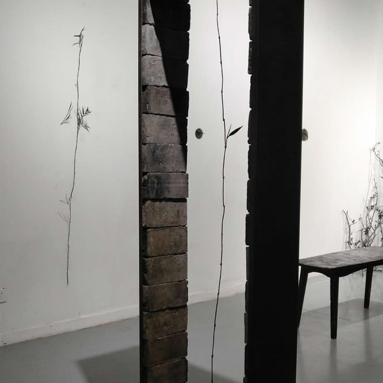 錢悅 鐵畫與裝置《松竹梅蘭園》4