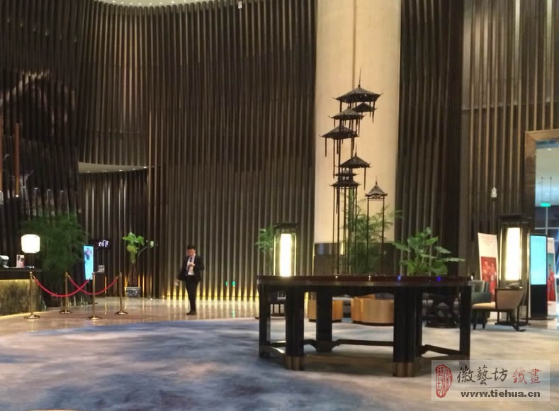 蕪湖萬達(dá)嘉華酒店空間裝飾鐵畫整體解決方案