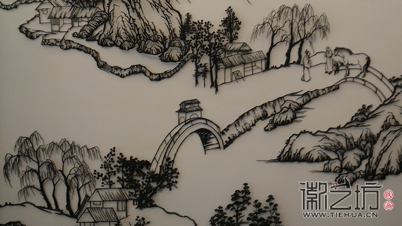 自然美鉆蕪湖旗艦店VIP茶室壁畫細(xì)節(jié)圖2