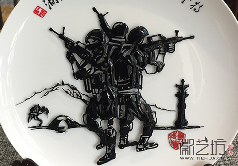 鋼鐵意志 徽藝坊定制蕪湖特警紀(jì)念鐵畫