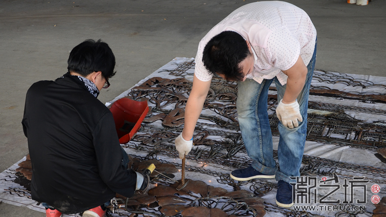 合肥萬(wàn)達(dá)廣場(chǎng)噴泉景觀鐵畫(huà)定制案例1