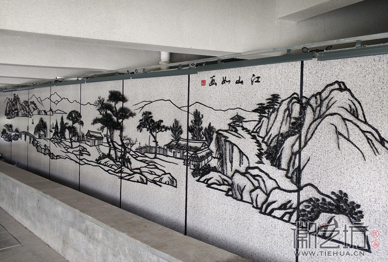 徽藝坊為南京溧水二里橋設計制作景觀鐵畫（明覺鐵藝）