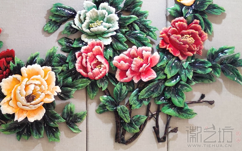 彩色牡丹鐵畫(huà)花開(kāi)富貴前程似錦-細(xì)節(jié)圖1