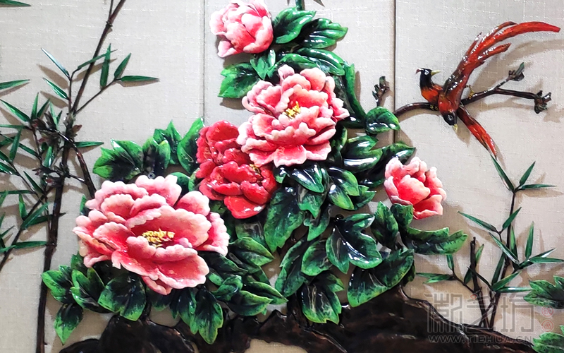 彩色牡丹鐵畫(huà)花開(kāi)富貴前程似錦-細(xì)節(jié)圖3