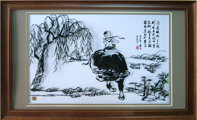 童趣-李愛平設(shè)計的鐵畫作品