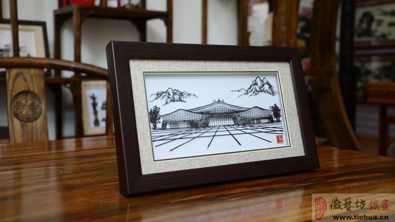 中鐵時(shí)代建筑設(shè)計(jì)院有限公司定制的峨眉站高鐵形象宣傳鐵畫2