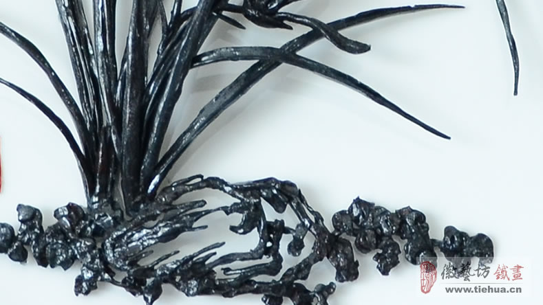 蘭心蕙質(zhì)精品瓷盤鐵畫細(xì)節(jié)圖2