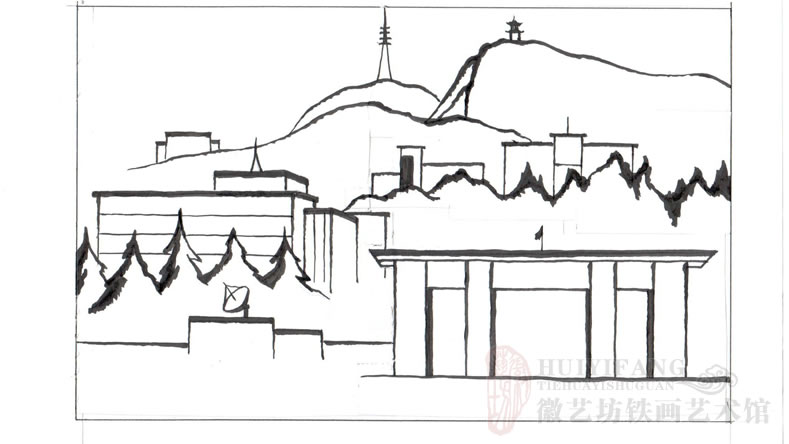安徽師范大學(xué)物理系94屆本科畢業(yè)20周年聚會紀(jì)念鐵畫手繪稿
